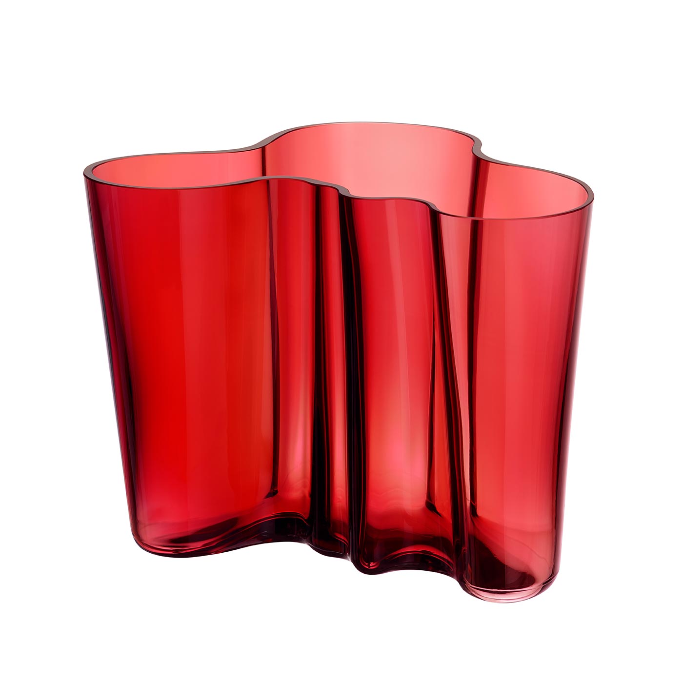 Rote kleine Iittala Alvar Aalto Vase bei der Boutique Danoise