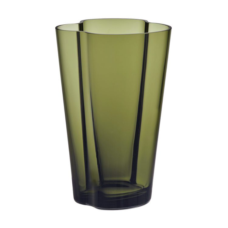 Hohe grüne Alvar Aalto Vase bei der Boutique Danoise