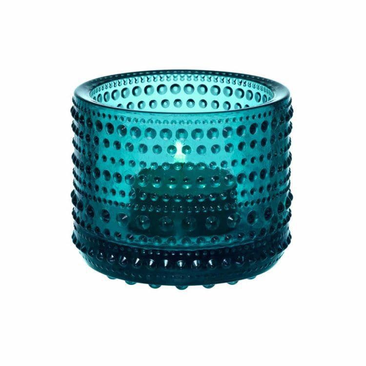 Blaues Iittala Teelicht Kastehelmi bei der Boutique Danoise