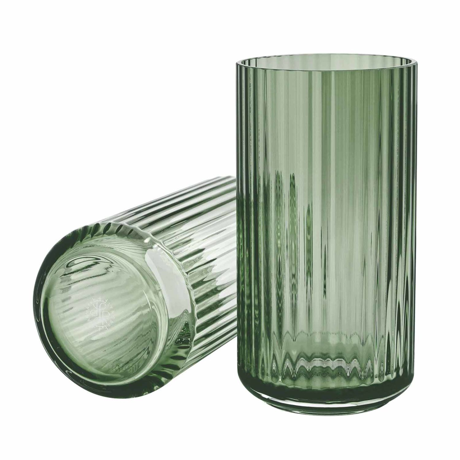 Lyngby Vase aus grünem Glas bei der Boutique Danoise