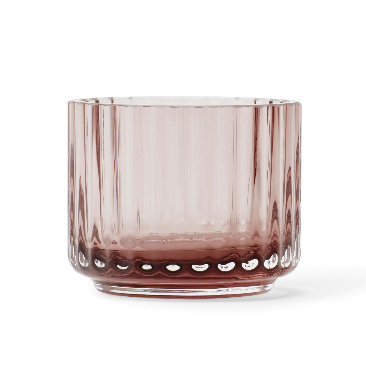 Lyngby Teelicht aus burgunderfarbenem Glas bei der Boutique Danoise